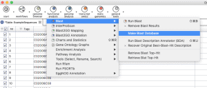 Make Blast Database Menu