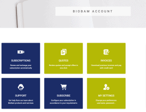 BioBam Account Dashboard