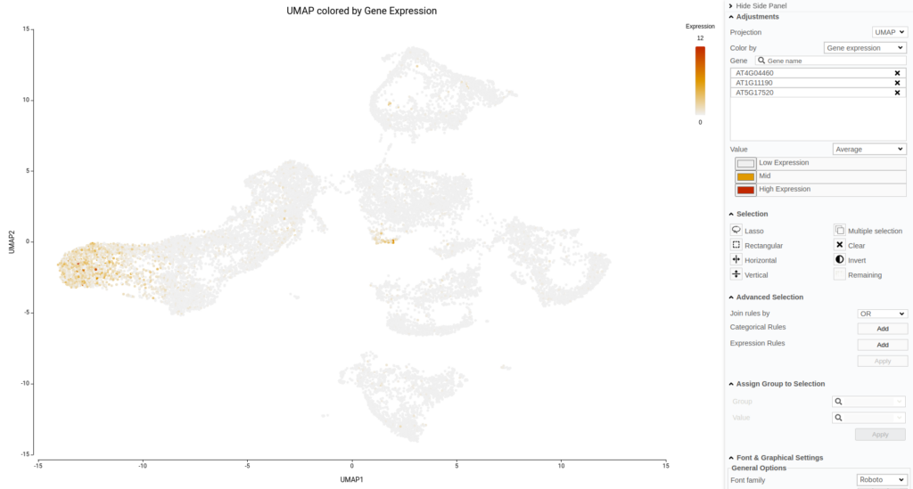 UMAP Gene Expression Single Cell